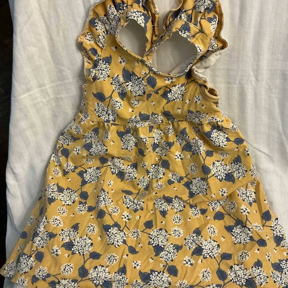 Isaac Mizrahi Yellow and Blue Floral Kids Dress